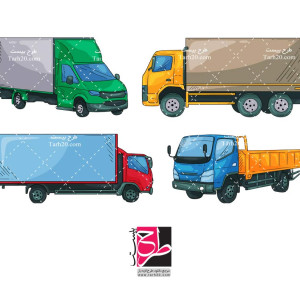دانلود طرح های لایه باز وکتور نقاشی شده کامیونت