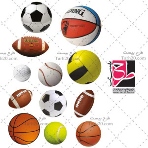 مجموعه تصاویر دوربری شده png توپ های ورزشی