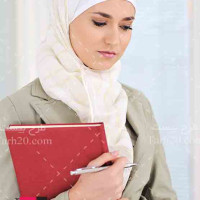 عکس با کیفیت دختر دانشجوی با حجاب