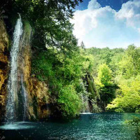 تصویر گردشگری با کیفیت از آبشار و طبیعت