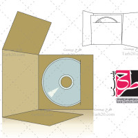 طرح لایه باز دایکات و قالب پاکت CD