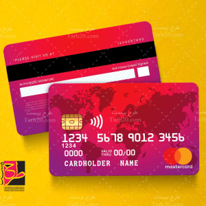 طرح لایه باز کارت بانکی ویزا و مسترکارت