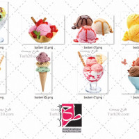 مجموعه 8 عددی عکسهای دوربری شده بستنی