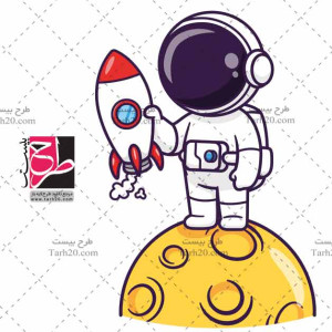 فایل لایه باز وکتور فضانورد کارتونی