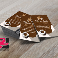 طرح کارت ویزیت لایه باز قهوه فروشی و کافه