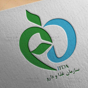 طرح لایه باز لوگو سازمان غذا و دارو IFDA