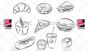 وکتور فست فود