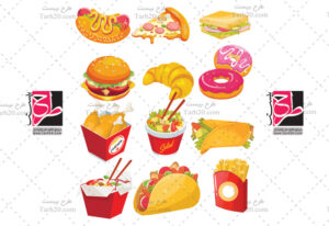 وکتور فست فود