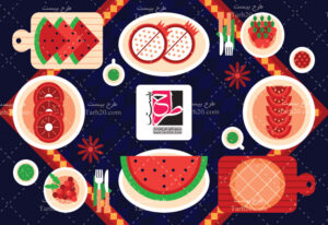 وکتور قاب یلدا