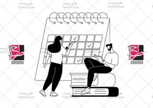 وکتور تقویم رومیزی